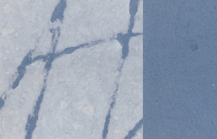 Crisscross Pulp Overlay: White on Dark Blue Denim , Duplex