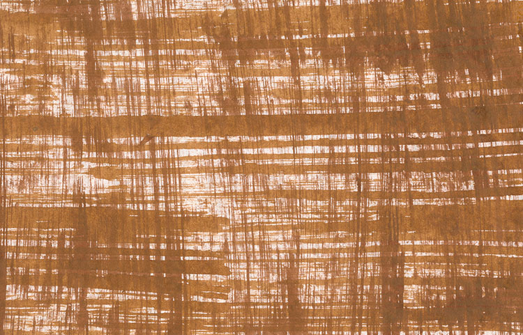 Brushed Crisscross: Rust & Brown on Ivory