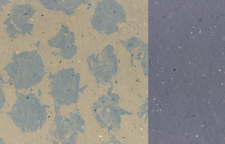 Dots Pulp Overlay: Blue Gray on Beige, Triplex