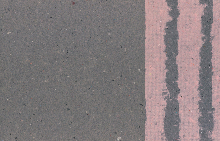 Gunmetal Gray with Baby Pink Stripes Pulp Overlay, Duplex