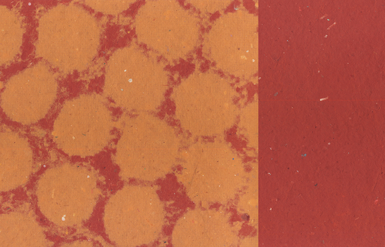 Dots Pulp Overlay: Orange on Red, Duplex