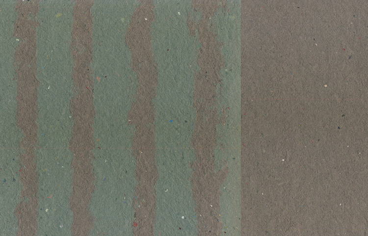 Stripes Pulp Overlay: Green on Brown, Duplex
