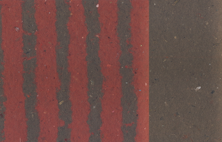 Stripes Pulp Overlay: Red on Brown, Duplex