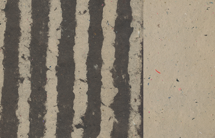 Stripes Pulp Overlay: Black on Ecru, Duplex