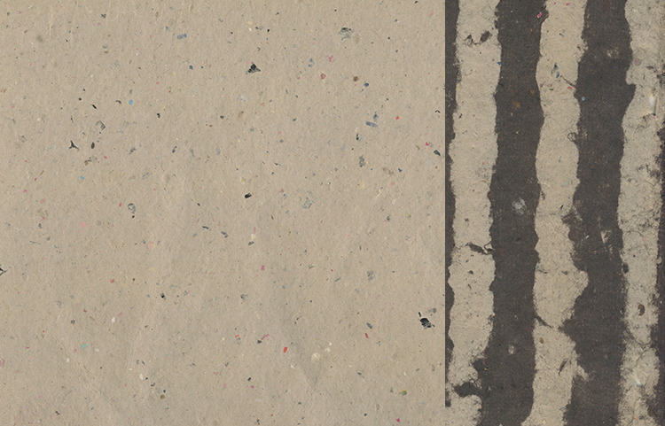 Ecru Gray with Black Stripes Pulp Overlay, Duplex