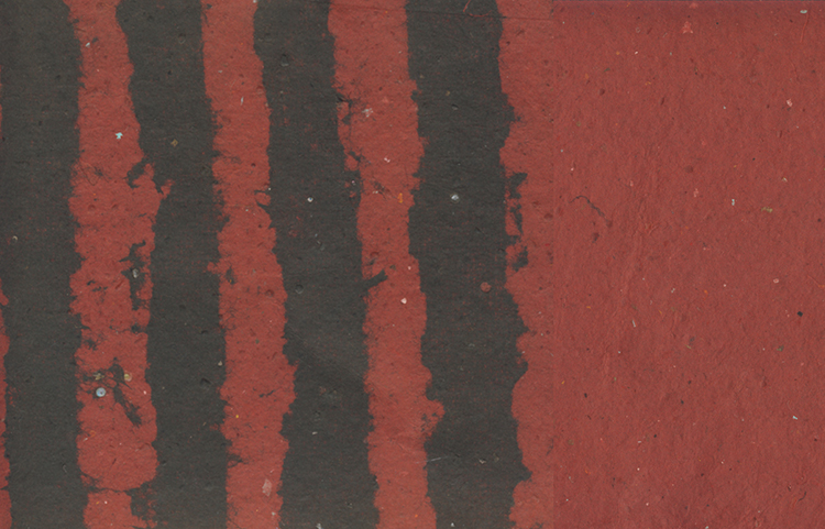 Stripes Pulp Overlay: Black on Red, Duplex
