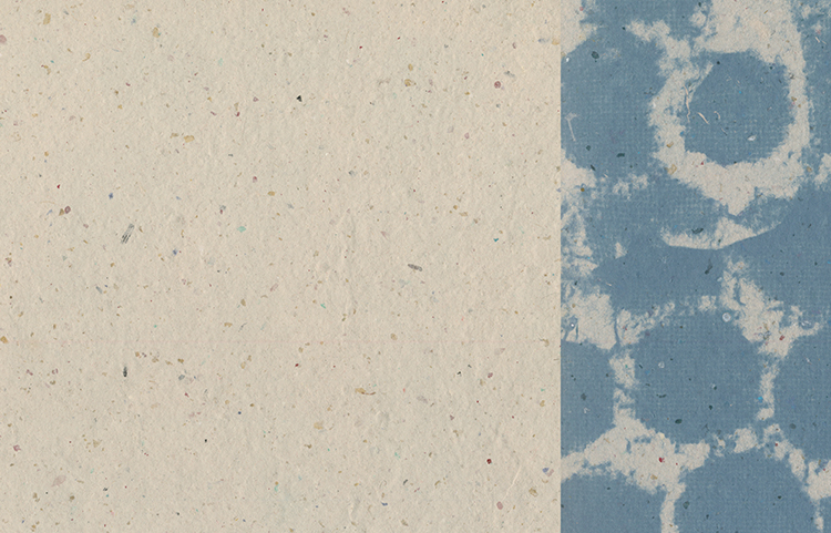 Neutral White with Blue Dots Pulp Overlay, Duplex