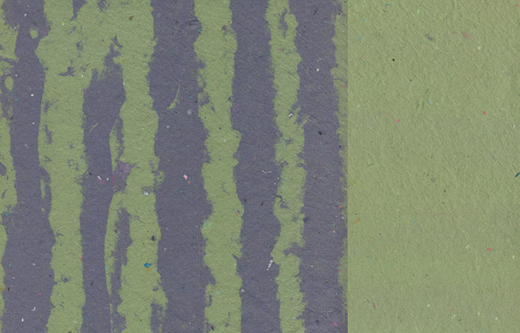 Stripes Pulp Overlay: Blue Violet on Green, Duplex