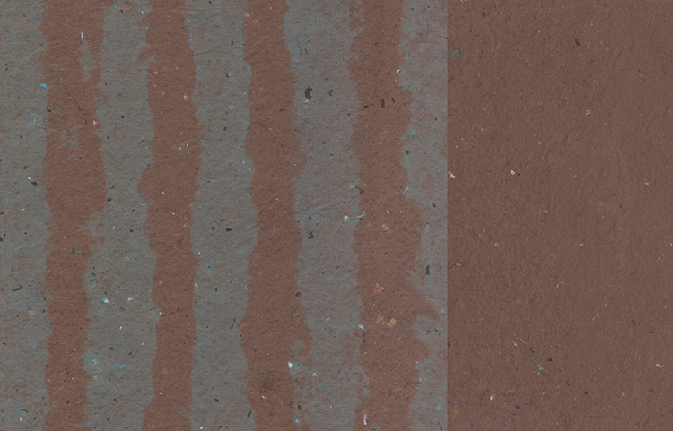 Stripes Pulp Overlay: Slate on Brown, Duplex
