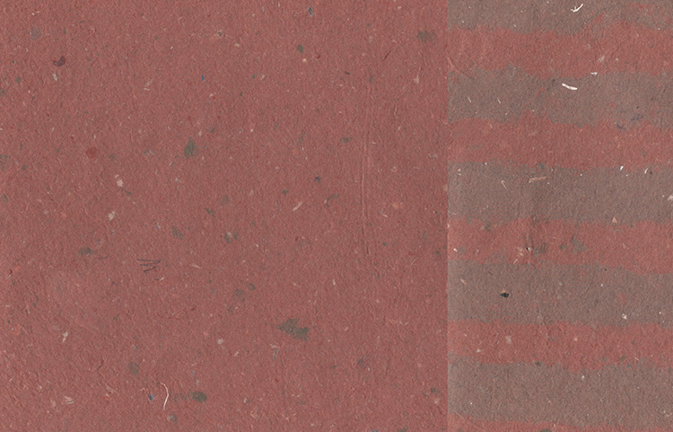 Brick Red with Rust Brown Stripes Pulp Overlay, Duplex