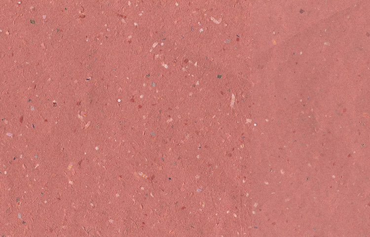 Banana Fibre Mosaic with Red Pink & White Shreds & Mica Flakes
